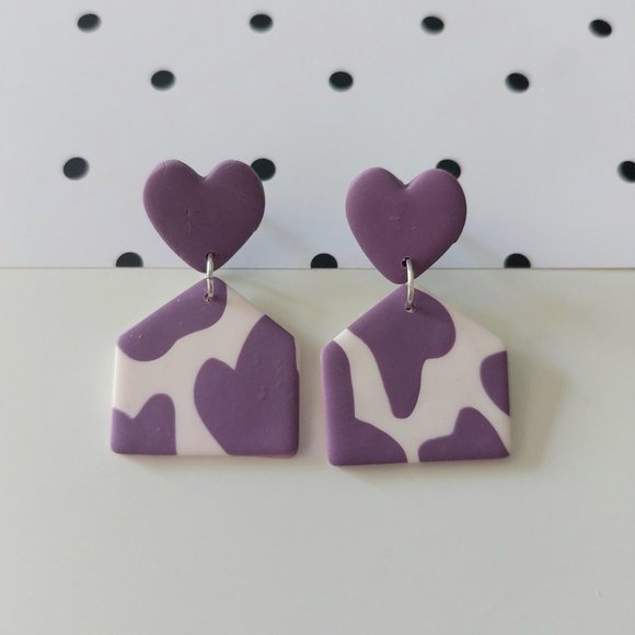 Jewelry - Cow Print House Earrings
